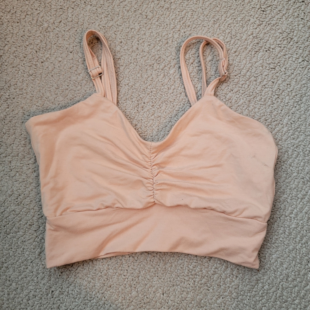 Seamless Soft-Cup Bralette in Blush Pink